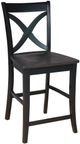 John Thomas Furniture® Cosmopolitan Salerno Coal/Black Counter Stool-0