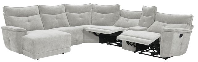 Homelegance® Tesoro 6-Piece Mist Gray Modular Manual Reclining Sectional-4