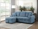 Homelegance® Waitsfield 2-Piece Blue Left-Arm Facing Pull-out Sleeper Sectional and Chaise with Hidden Storage-1