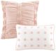 Olliix by Urban Habitat Pink King/California King Brooklyn Cotton Jacquard Duvet Cover Set-2