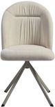 Armen Living Hallie Cream/Light Champagne Swivel Dining Side Chair-3