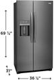 Frigidaire Gallery® 36" 22.2 Cu. Ft. Black Stainless Steel Counter Depth Side-by-Side Refrigerator-2