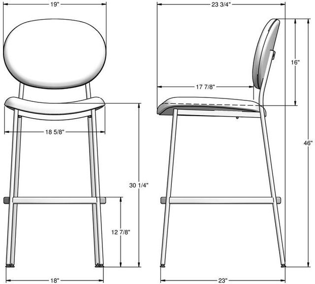 Amisco Customizable Cassandra Upholstered Bar Stool-2