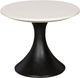 Vanguard® Furniture Chadwick White Stone Outdoor End Table with Black Base-0