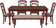 Powell® Trimble 6-Piece Beige/Red Dining Set-3