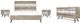 Armen Living Bridges 4-Piece Two Tone Grey King Bedroom Set-0