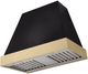 AGA Euclid 36" Matte Black Wall Mounted Range Hood  with Brushed Brass Trim-0