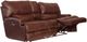 Catnapper® Wembley Walnut Leather Lay Flat Reclining Console Loveseat-1