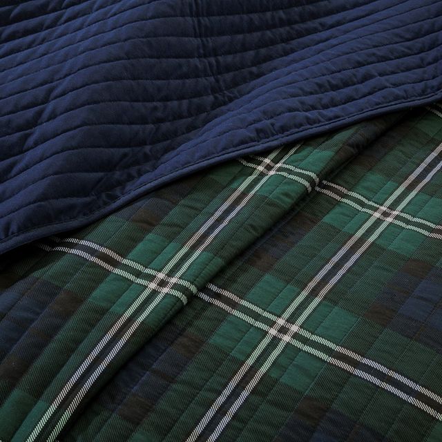 Olliix by Mi Zone Brody Blue Twin/Twin XL Reversible Coverlet Set-4