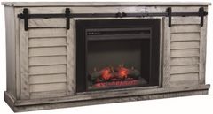 American Heartland Manufacturing Rustic Provincial Shutter Fireplace Console 