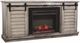 American Heartland Manufacturing Rustic Provincial Shutter Fireplace Console -0