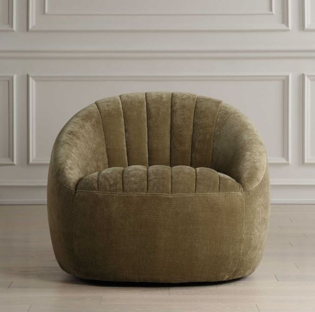 Uttermost® Narrows Moss Green Swivel Chair-1