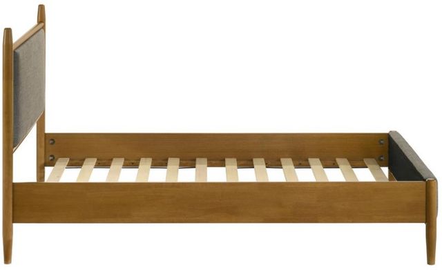 Coaster® Mason Gray/Light Brown Twin Upholstered Panel Bed-2