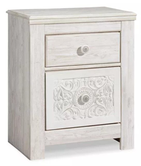 Signature Design by Ashley® Paxberry 2-Piece Whitewash Full Panel Youth Bed Set-2
