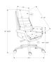 Monarch Specialties Inc. Dark Grey Leather-Look High Back Executive Office Chair with Chrome Swivel-2