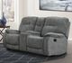 Parker House® Cooper Shadow Gray Manual Reclining Console Loveseat-2