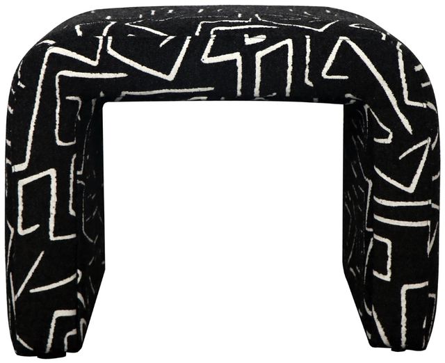 Harp & Finial® Gable Black Puzzle Ottoman-0