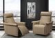 Via Furniture 47 Brown Power Swivel Rocker Recliner with Adjustable Headrest-1