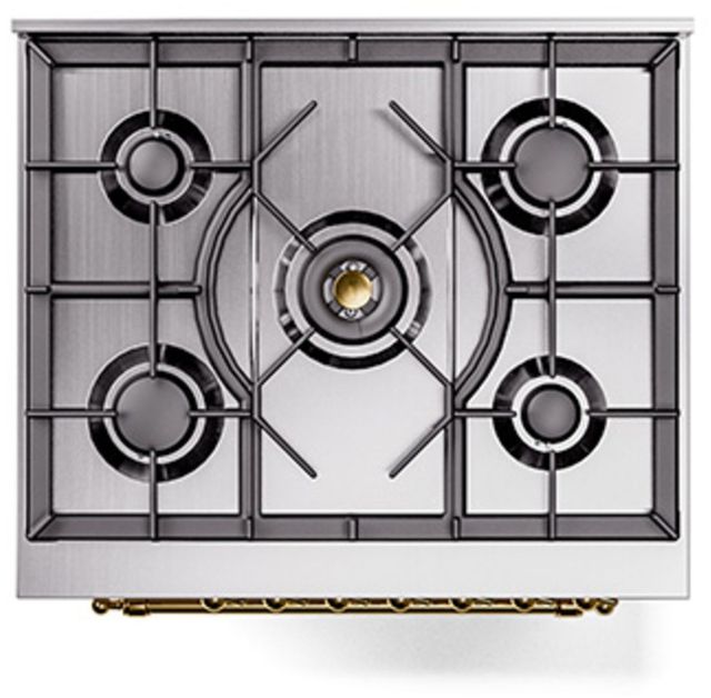 Ilve® Nostalgie II Series 30" Antique White Pro Style Dual Fuel Range-3