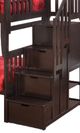 Night & Day Furniture™ Spices Bedroom Peppermint Dark Chocolate Twin over Twin Stair Bunk Bed-1