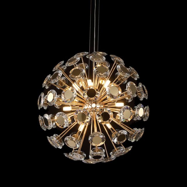 Michael Amini® Pendant Gold 12-Light Round Chandelier-1