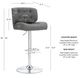 Powell® Bridger Gray Adjustable Bar Stool-2
