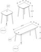 Monarch Specialties Inc. 3-Piece White Table Set-2