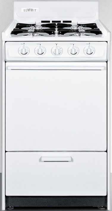 Summit® 20" White Freestanding Propane Gas Range-0