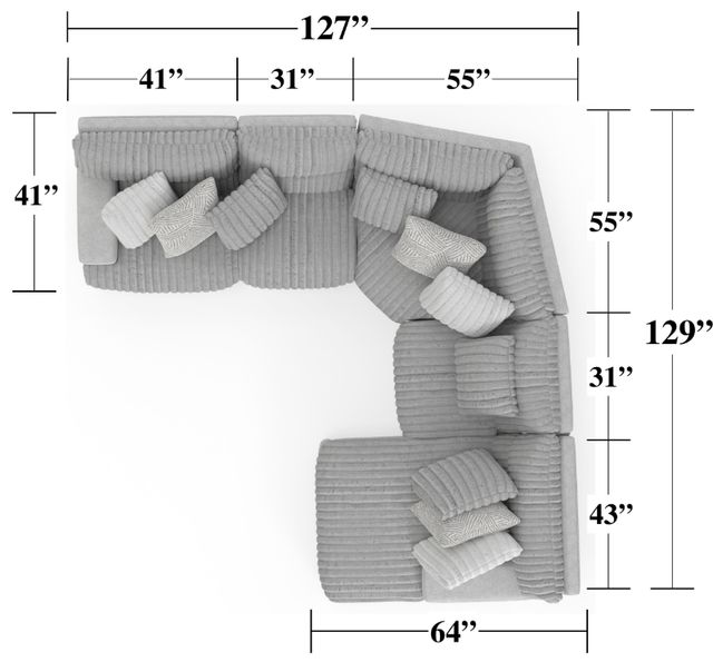 Catnapper® Abraxas 6-Piece Moonstruck U-Shape Power Reclining Sectional-2