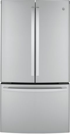 GE® 36 in. 23.1 Cu. Ft. Fingerprint Resistant Stainless Steel Counter Depth French Door Refrigerator