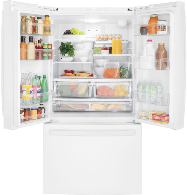 GE® 36" 27.0 Cu. Ft. White French Door Refrigerator-3