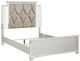 Signature Design by Ashley® Lindenfield 5-Piece Silver Queen Upholstered Panel Bed Set-1