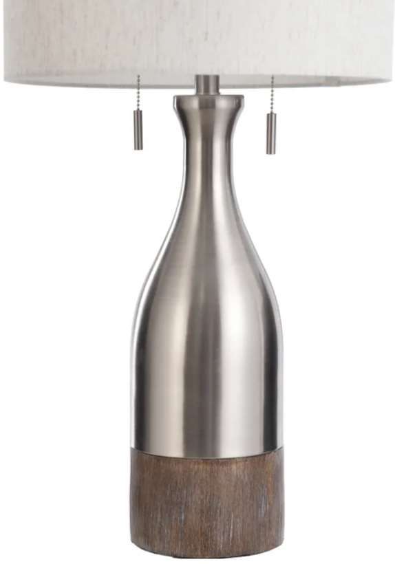 Stylecraft Hitchin Silver/Light Gray Table Lamp-2