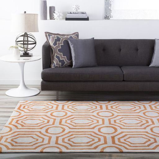 Surya Hudson Park Orange 3'x8' Runner Rug-1
