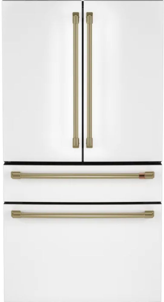 Café™ 36'' 23.2 Cu. Ft. Matte White Smart Counter Depth French Door Refrigerator with Dual Dispense AutoFill  Pitcher-0