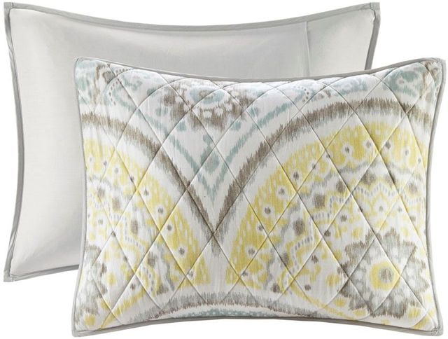 Olliix by Urban Habitat 7 Piece Yellow Full/Queen Matti Cotton Reversible Coverlet Set-2