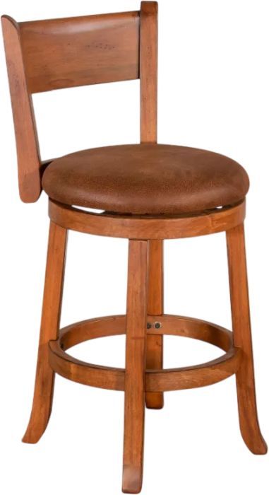 Sunny Designs™ Sedona Rustic Oak 24" Fullback Swivel Bar Stool-0