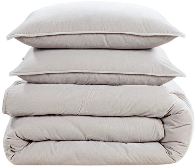 HiEnd Accents Estelle 3-Piece Taupe King Bedding Bundle-0
