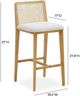 TOV Furniture Gerri Cream/Natural Counter Stool-2