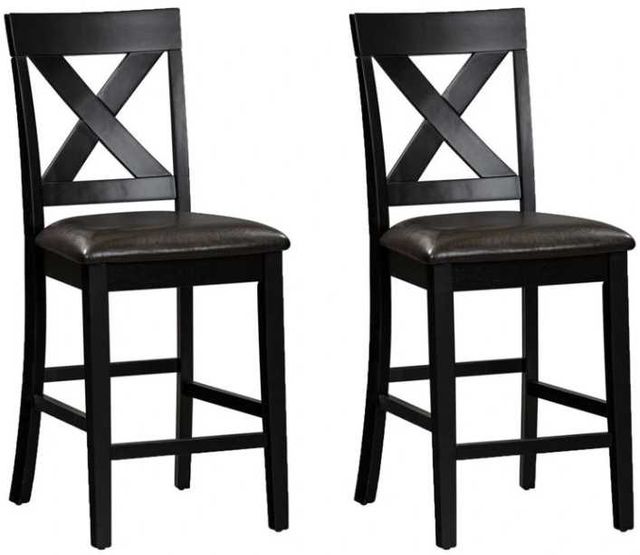 Liberty Furniture Thornton II 2-Piece Black X Back Counter Chair-0