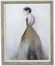 A & B Home Maryanne Gold/White Framed Wall Art-1
