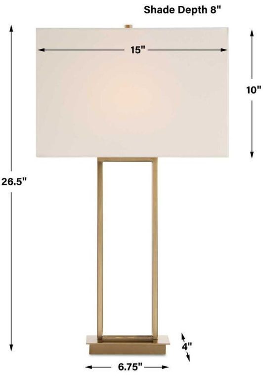 Uttermost® Stambaugh Antique Brass Crystal Table Lamp-3