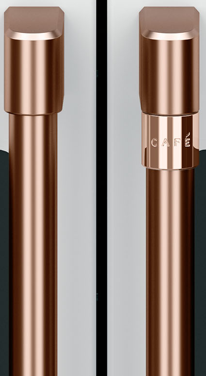 Café™ Brushed Copper French Door Handles and Knob Kit-2