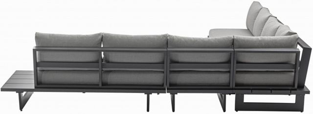 Meridian Furniture Maldives 5-Piece Black/Gray Aluminum/Fabric Outdoor Sectional-3