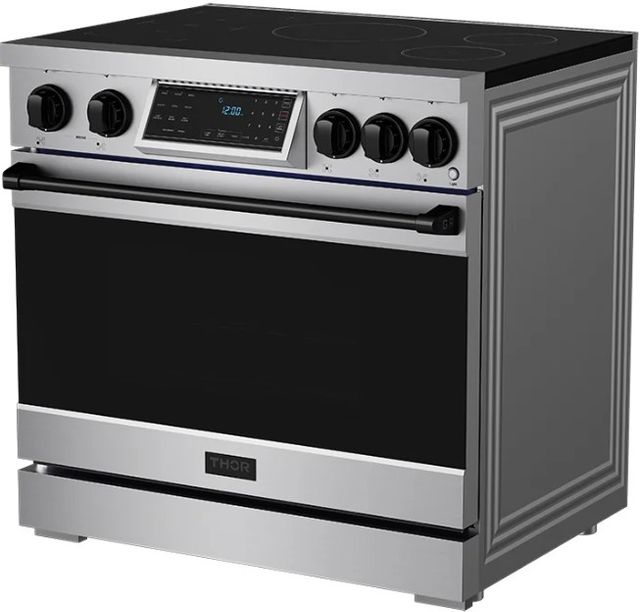Thor Kitchen® Gordon Ramsay Collection 36" Stainless Steel Pro Style Induction Range with Tilt Panel Touch Control and Black Trim-3