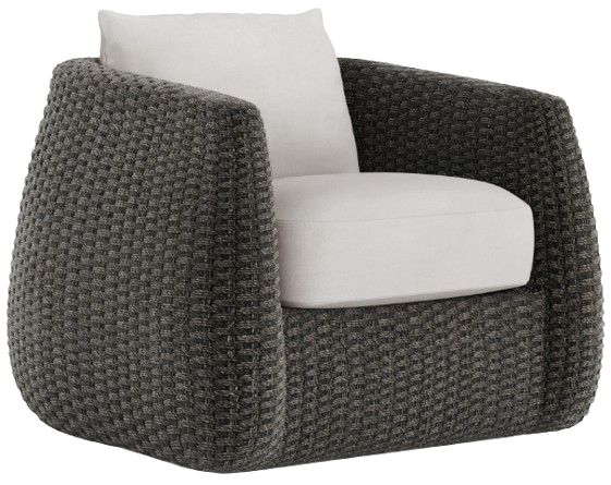 Bernhardt Sarene Bernhardt Exteriors Dark Thatch/White Fabric/Wicker Outdoor Chair-0
