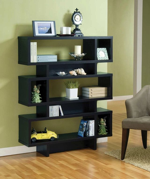 Brassex Inc. Dark Black Display Shelf-1