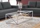 Monarch Specialties Inc. Tempered Glass Top  44"L Coffee Table with Chrome Metal Base -1