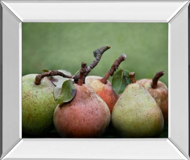 Classy Art Comice Pear l by Rachel Perry  Mirror Framed Wall Art-0