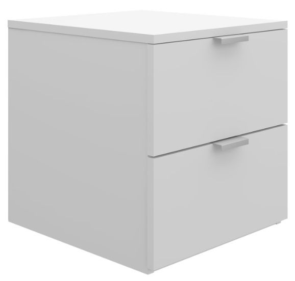 HH2 Home Delmar Matte White Nightstand